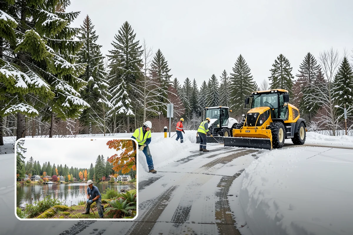 Emergency Parking Access in La Conner, Skagit County, WA - Fast reopening of snowed-in lots and stalls