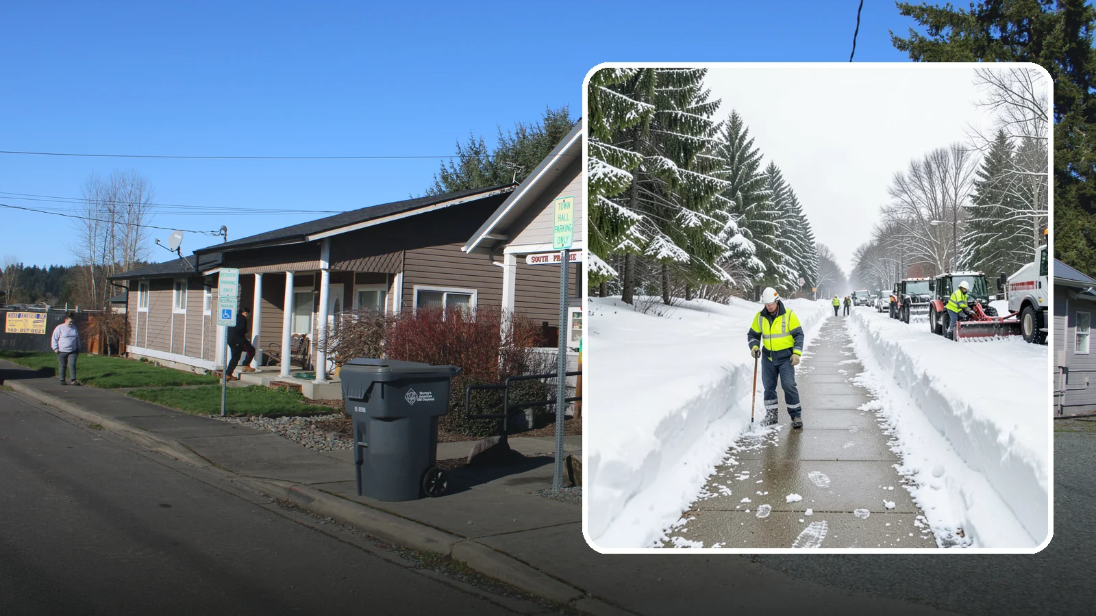 Emergency Parking Access in South Prairie, Pierce County, WA - We rapidly reopen snowed-in parking lots and stalls across Western Washington so employees, customers, and residents can park and...