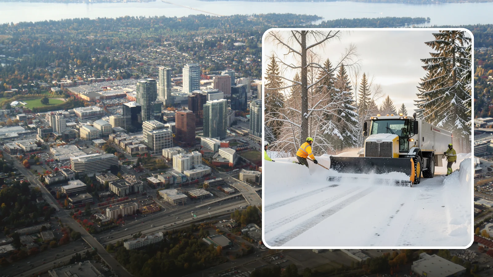 Emergency Plowing in Bellevue, King County, WA - We dispatch plow crews around the clock across Western Washington when a sudden snowfall buries lots and driveways and you need...