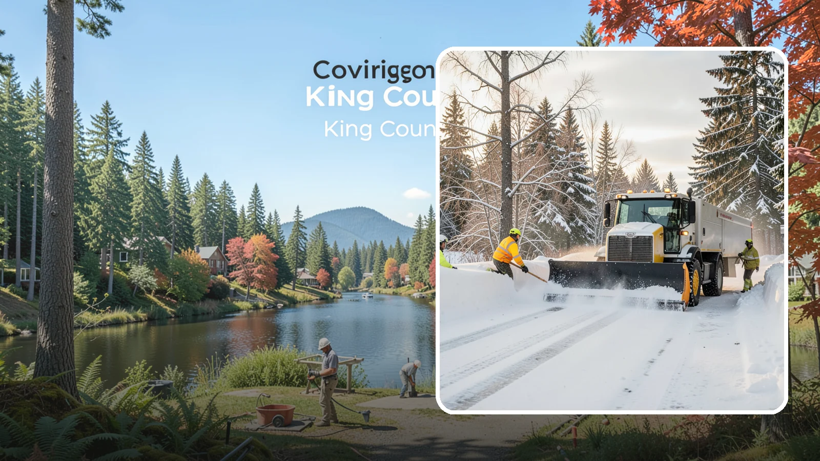 Emergency Plowing in Covington, King County, WA - We dispatch plow crews around the clock across Western Washington when a sudden snowfall buries lots and driveways and you need...