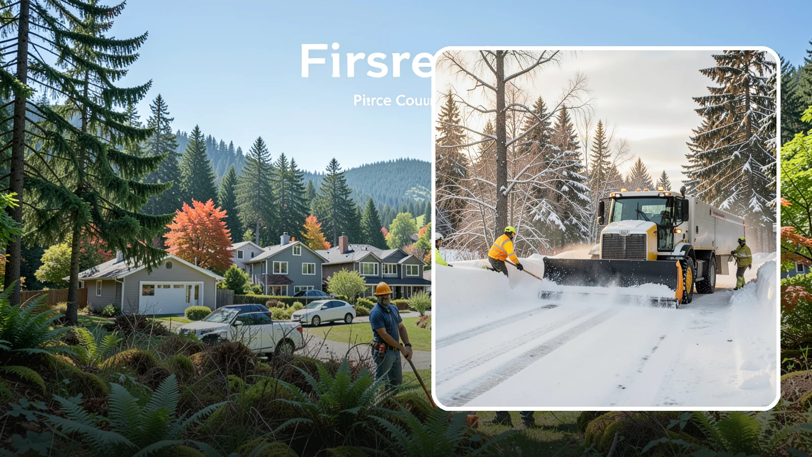 Emergency Plowing in Fircrest, Pierce County, WA - We dispatch plow crews around the clock across Western Washington when a sudden snowfall buries lots and driveways and you need...
