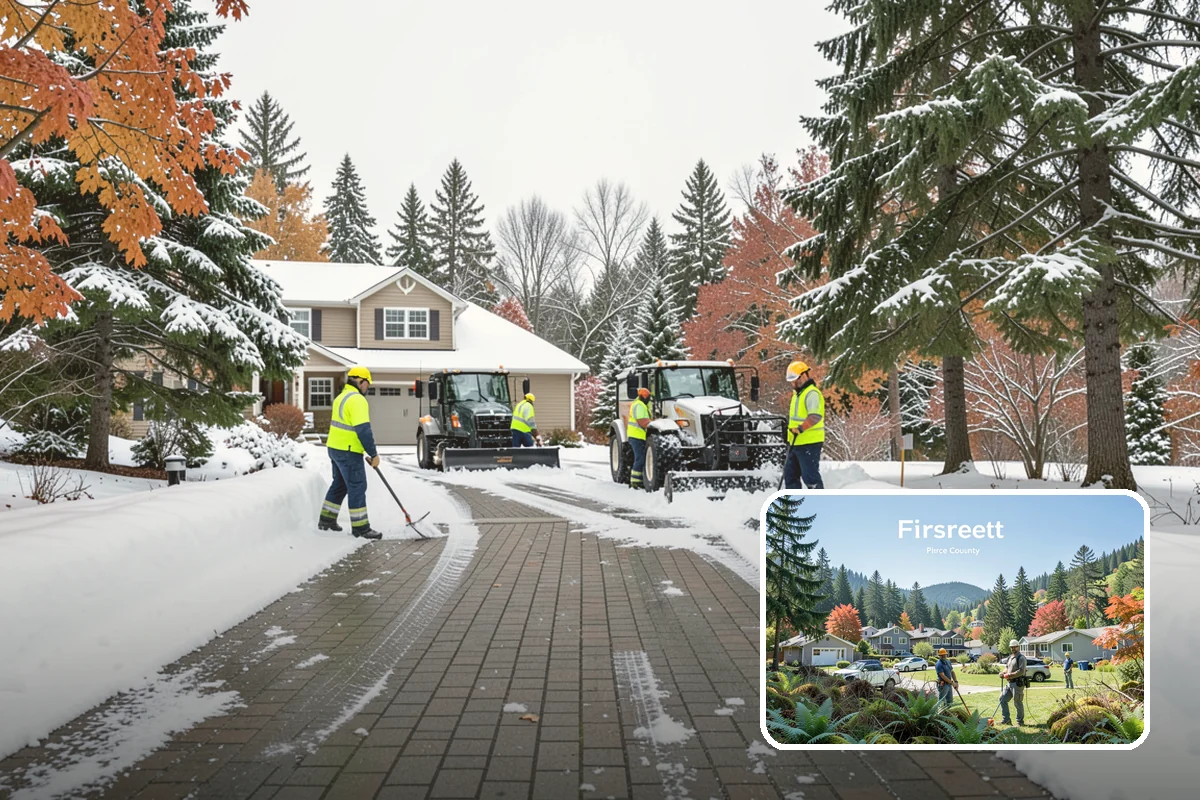Emergency Plowing in Fircrest, Pierce County, WA - Around-the-clock dispatch for sudden, heavy snowfall
