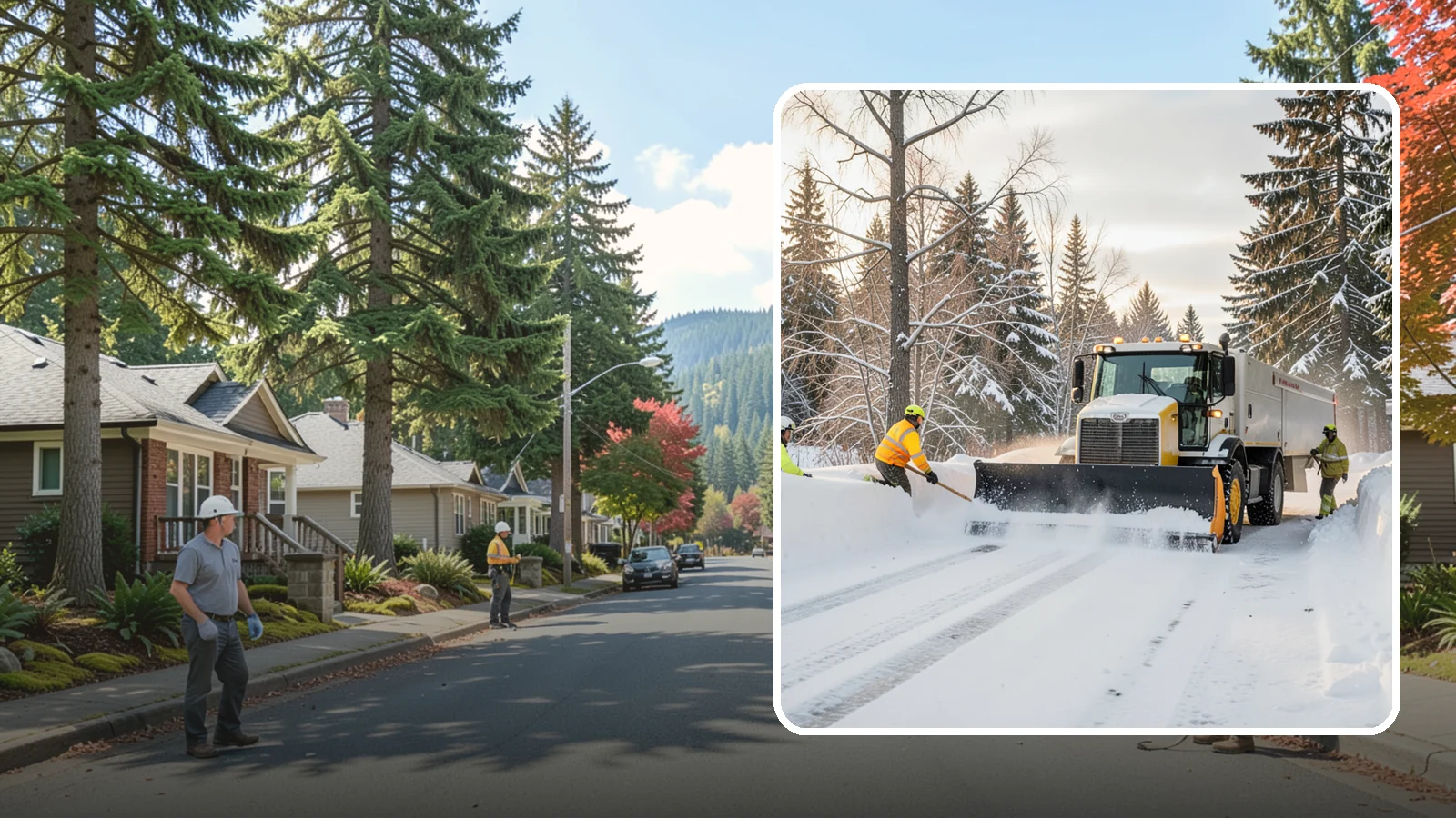 Emergency Plowing in Hunts Point, King County, WA - We dispatch plow crews around the clock across Western Washington when a sudden snowfall buries lots and driveways and you need...