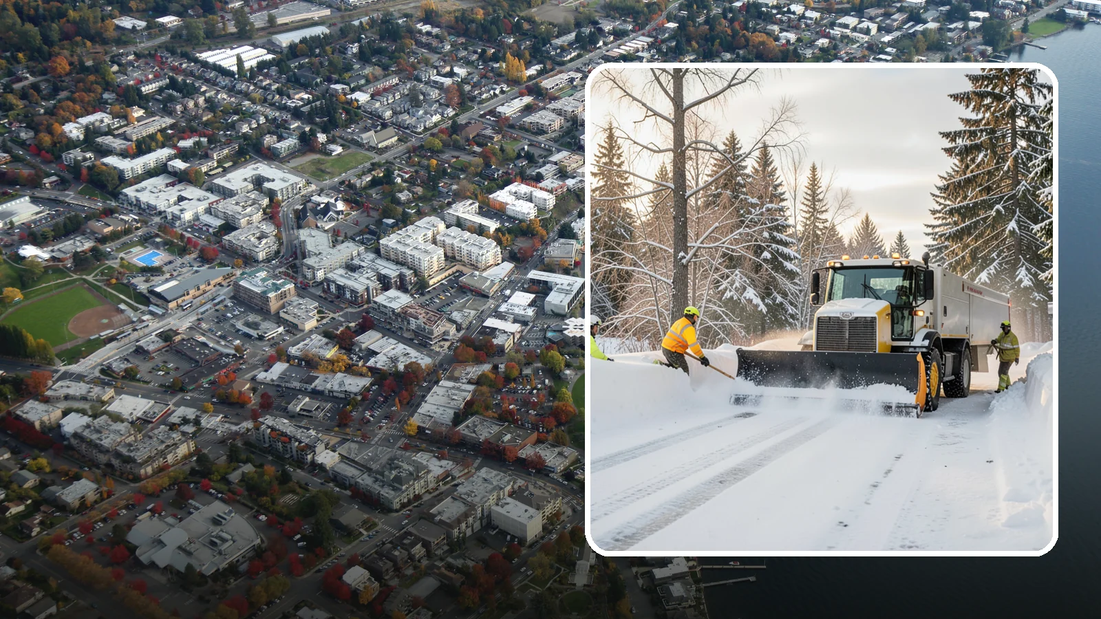 Emergency Plowing in Kirkland, King County, WA - We dispatch plow crews around the clock across Western Washington when a sudden snowfall buries lots and driveways and you need...