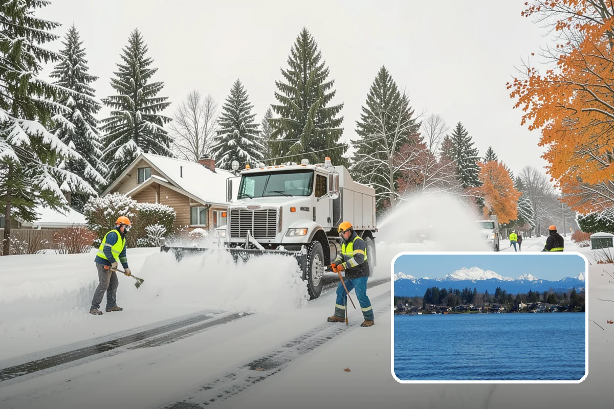 Emergency Plowing in Lake Stevens, Snohomish County, WA - Around-the-clock dispatch for sudden, heavy snowfall