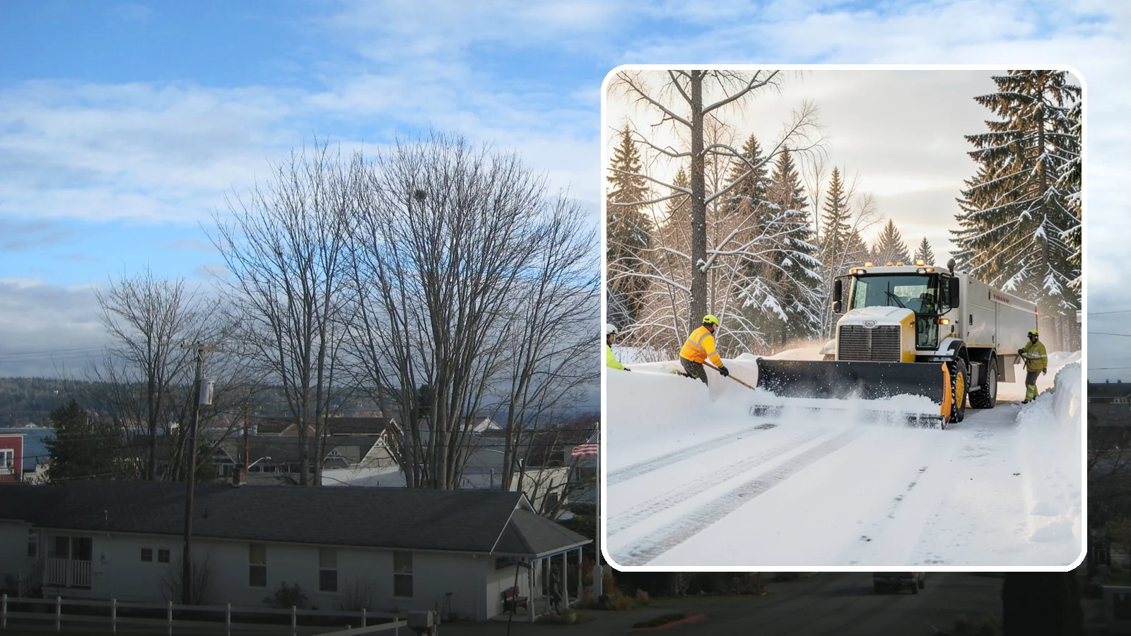Emergency Plowing in Langley, Island County, WA - We dispatch plow crews around the clock across Western Washington when a sudden snowfall buries lots and driveways and you need...