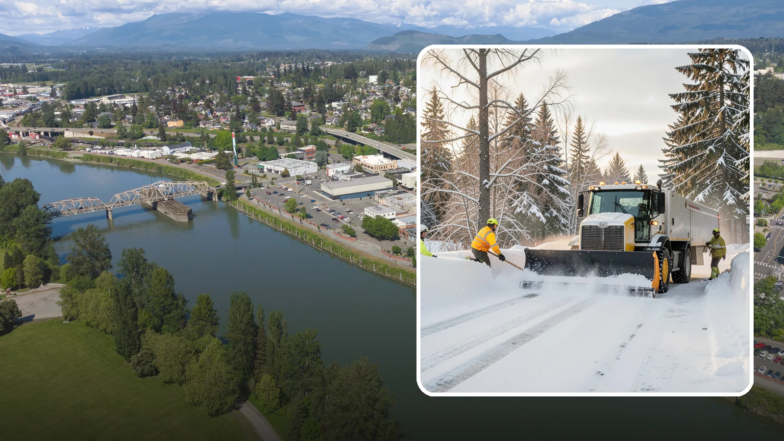 Emergency Plowing in Mount Vernon, Skagit County, WA - We dispatch plow crews around the clock across Western Washington when a sudden snowfall buries lots and driveways and you need...