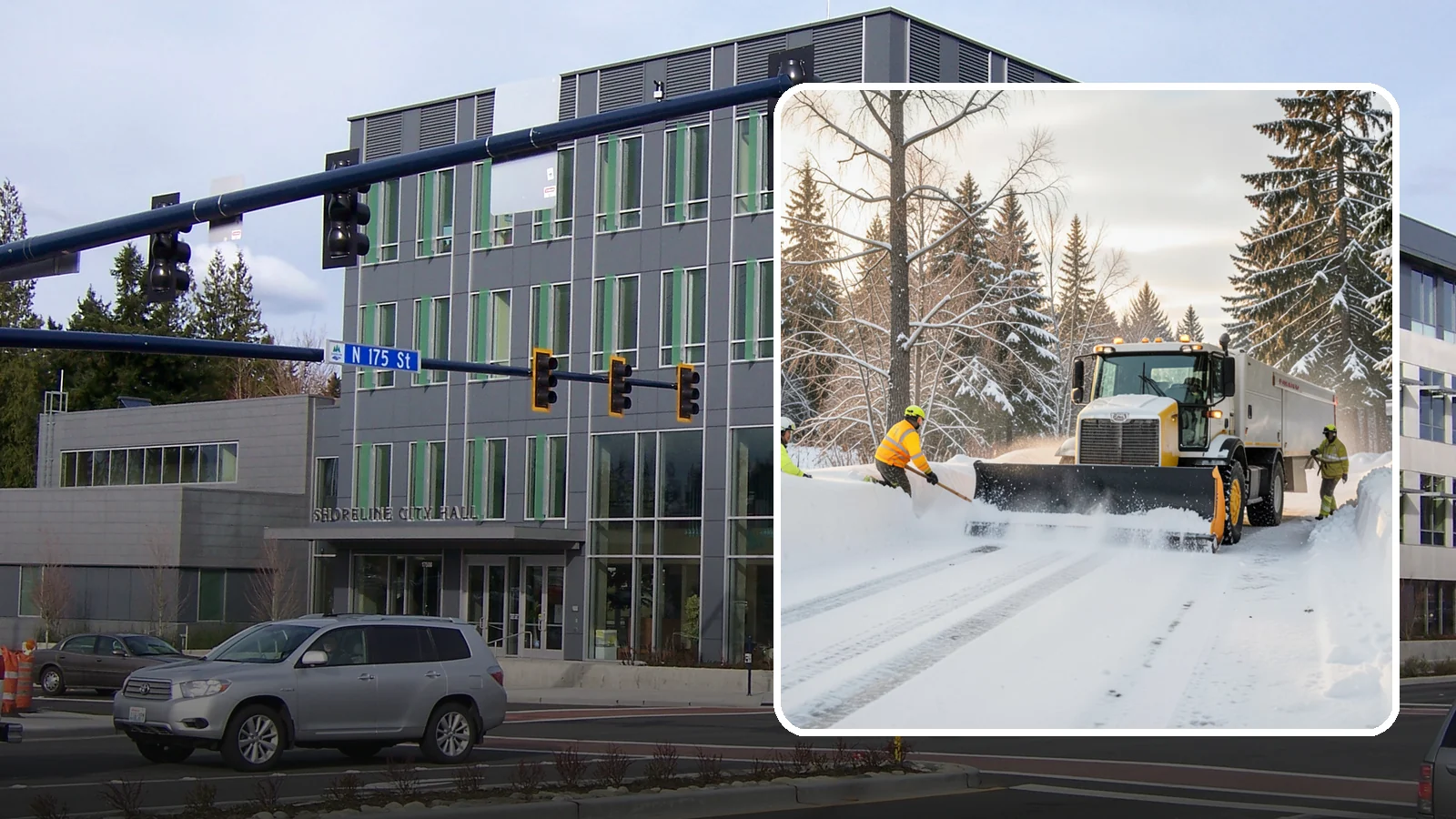 Emergency Plowing in Shoreline, King County, WA - We dispatch plow crews around the clock across Western Washington when a sudden snowfall buries lots and driveways and you need...