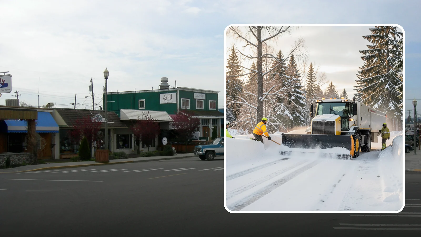 Emergency Plowing in Stanwood, Snohomish County, WA - We dispatch plow crews around the clock across Western Washington when a sudden snowfall buries lots and driveways and you need...