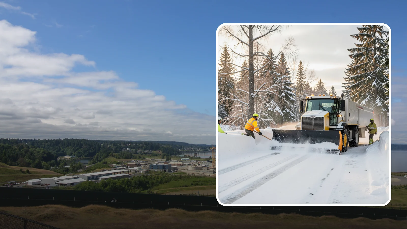 Emergency Plowing in University Place, Pierce County, WA - We dispatch plow crews around the clock across Western Washington when a sudden snowfall buries lots and driveways and you need...
