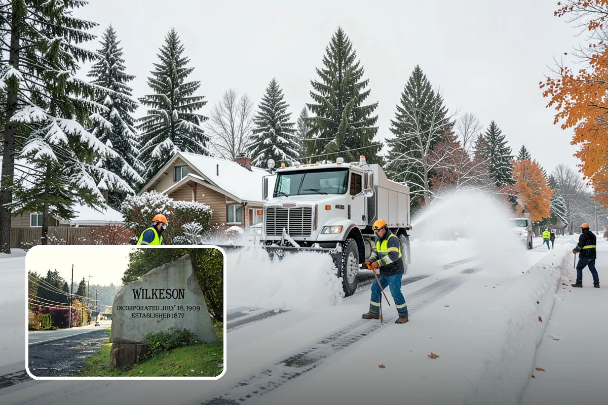 Emergency Plowing in Wilkeson, Pierce County, WA - Around-the-clock dispatch for sudden, heavy snowfall