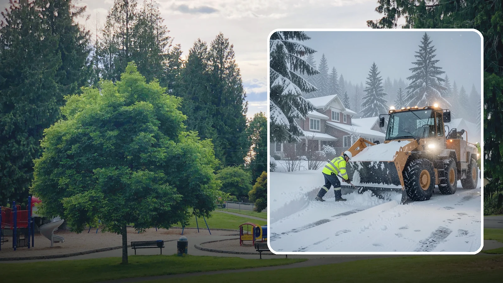 Emergency Residential Snow Removal in Bonney Lake, Pierce County, WA - We respond fast to residential snow emergencies when a sudden storm traps your household at home.