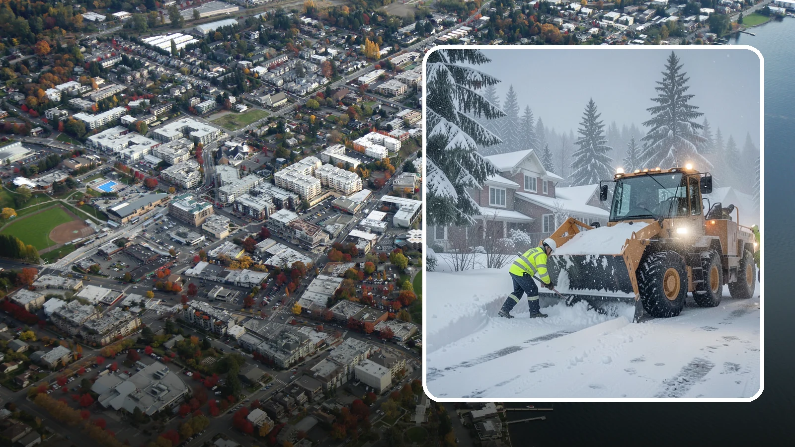 Emergency Residential Snow Removal in Kirkland, King County, WA - We respond fast to residential snow emergencies when a sudden storm traps your household at home.
