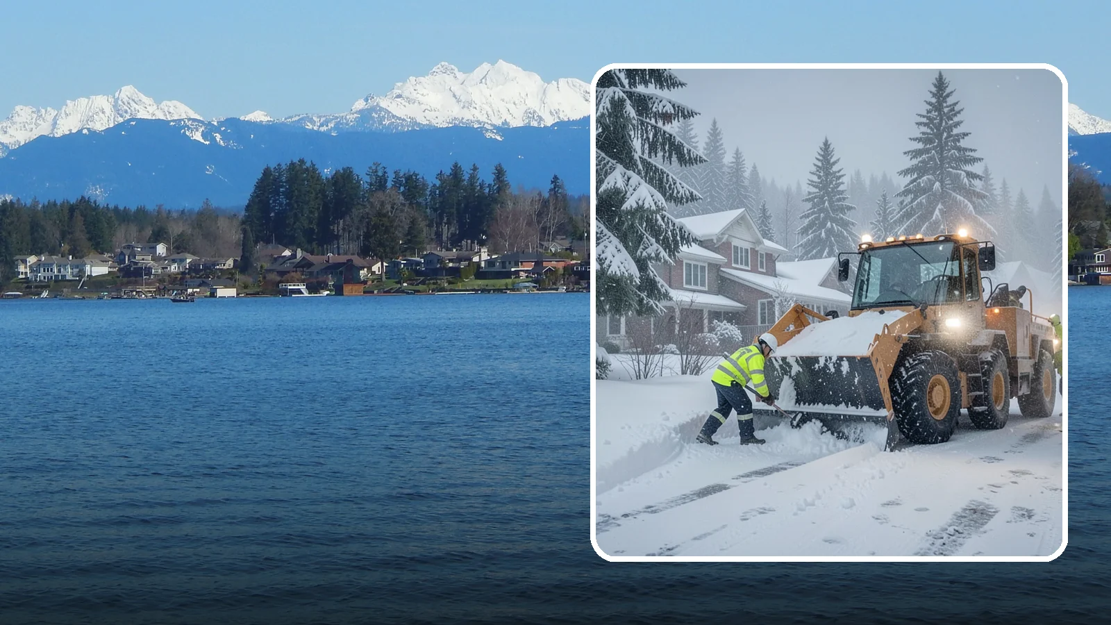 Emergency Residential Snow Removal in Lake Stevens, Snohomish County, WA - We respond fast to residential snow emergencies when a sudden storm traps your household at home.