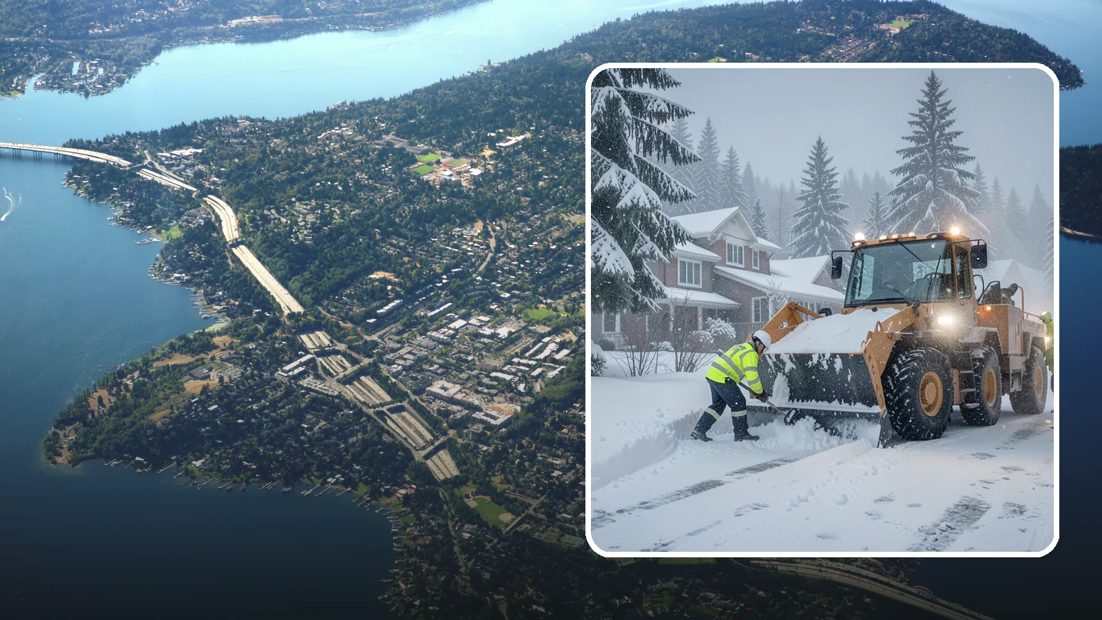 Emergency Residential Snow Removal in Mercer Island, King County, WA - We respond fast to residential snow emergencies when a sudden storm traps your household at home.