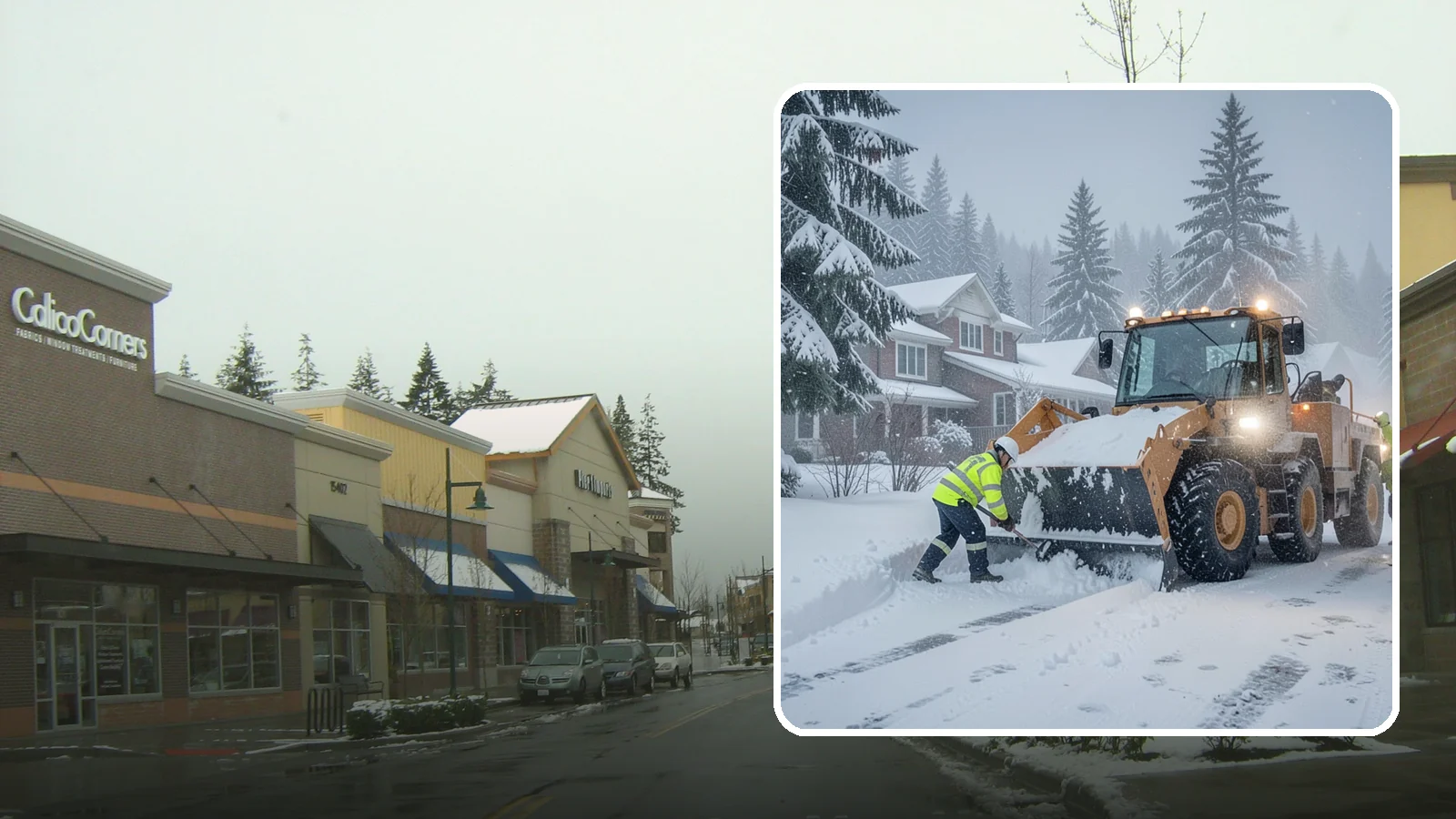 Emergency Residential Snow Removal in Mill Creek, Snohomish County, WA - We respond fast to residential snow emergencies when a sudden storm traps your household at home.
