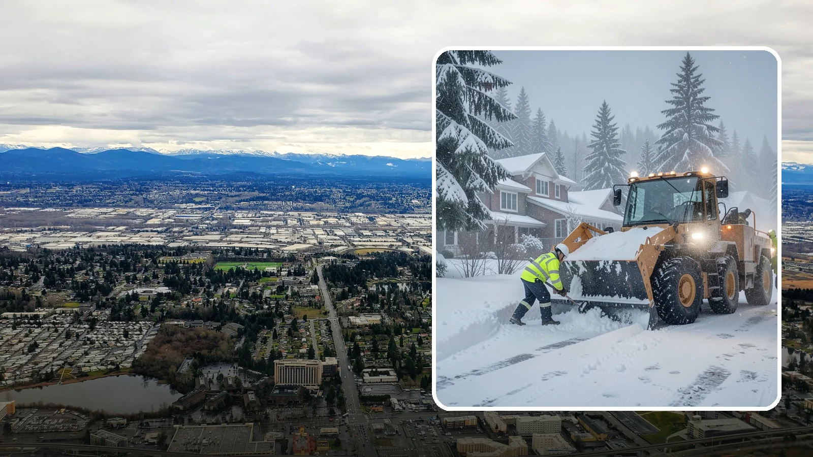 Emergency Residential Snow Removal in SeaTac, King County, WA - We respond fast to residential snow emergencies when a sudden storm traps your household at home.