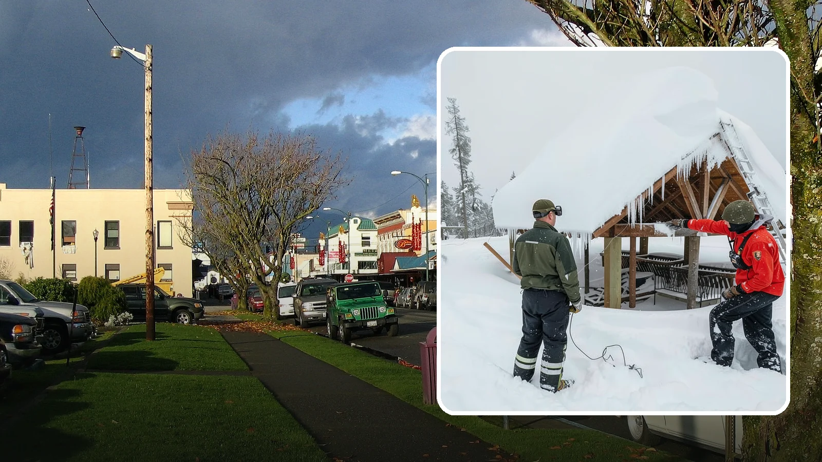 Emergency Roof Snow Removal in Arlington, Snohomish County, WA - We respond urgently to dangerous roof snow loads when a structure is at immediate risk.