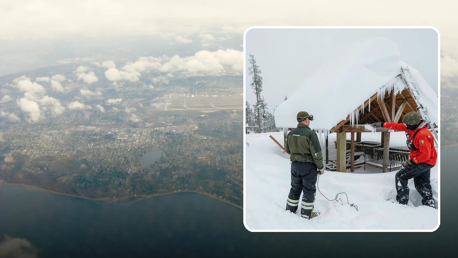Emergency Roof Snow Removal in Burien, King County, WA - We respond urgently to dangerous roof snow loads when a structure is at immediate risk.