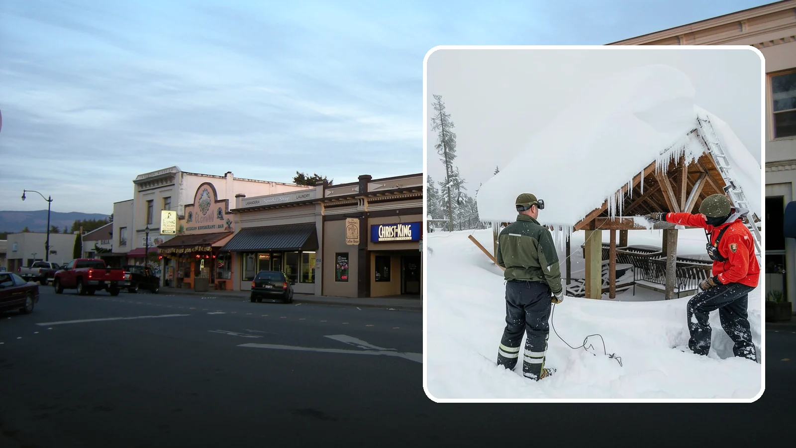 Emergency Roof Snow Removal in Burlington, Skagit County, WA - We respond urgently to dangerous roof snow loads when a structure is at immediate risk.