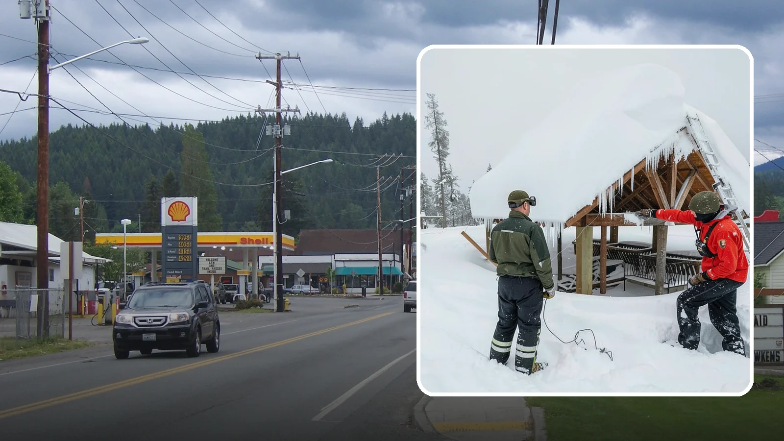 Emergency Roof Snow Removal in Granite Falls, Snohomish County, WA - We respond urgently to dangerous roof snow loads when a structure is at immediate risk.