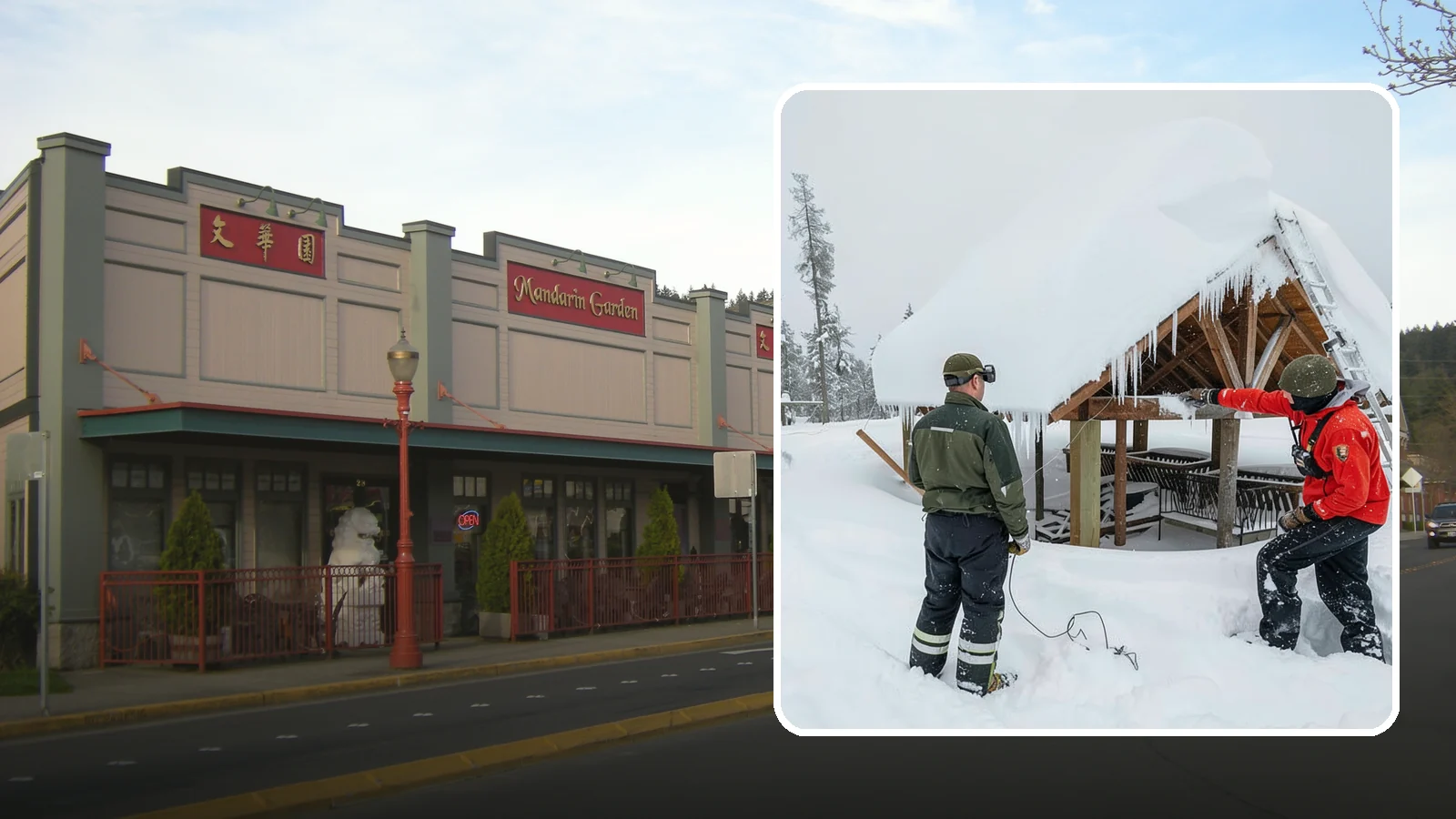 Emergency Roof Snow Removal in Issaquah, King County, WA - We respond urgently to dangerous roof snow loads when a structure is at immediate risk.