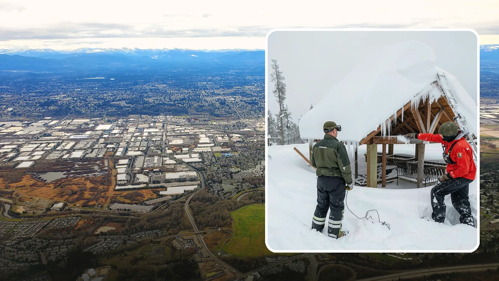 Emergency Roof Snow Removal in Kent, King County, WA - We respond urgently to dangerous roof snow loads when a structure is at immediate risk.