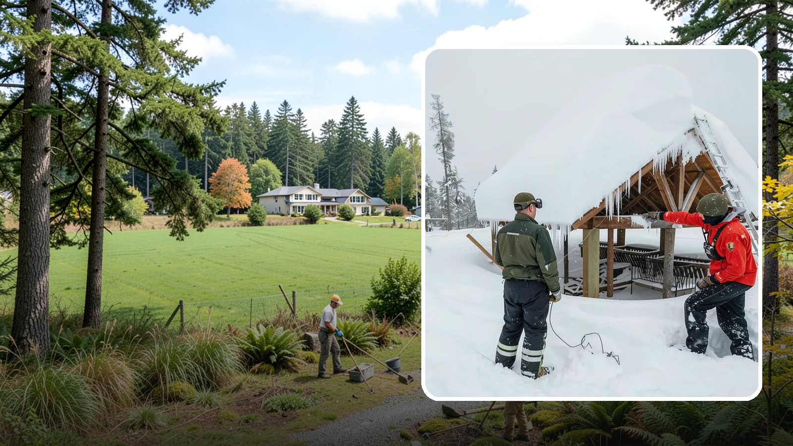 Emergency Roof Snow Removal in Lyman, Skagit County, WA - We respond urgently to dangerous roof snow loads when a structure is at immediate risk.
