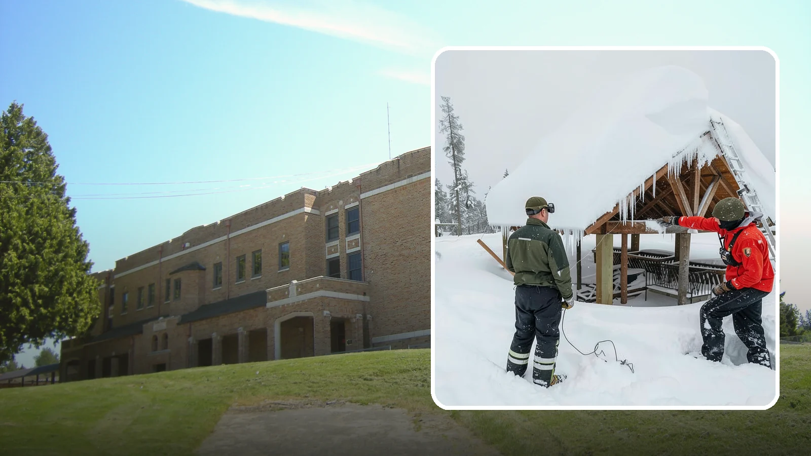Emergency Roof Snow Removal in Maple Valley, King County, WA - We respond urgently to dangerous roof snow loads when a structure is at immediate risk.