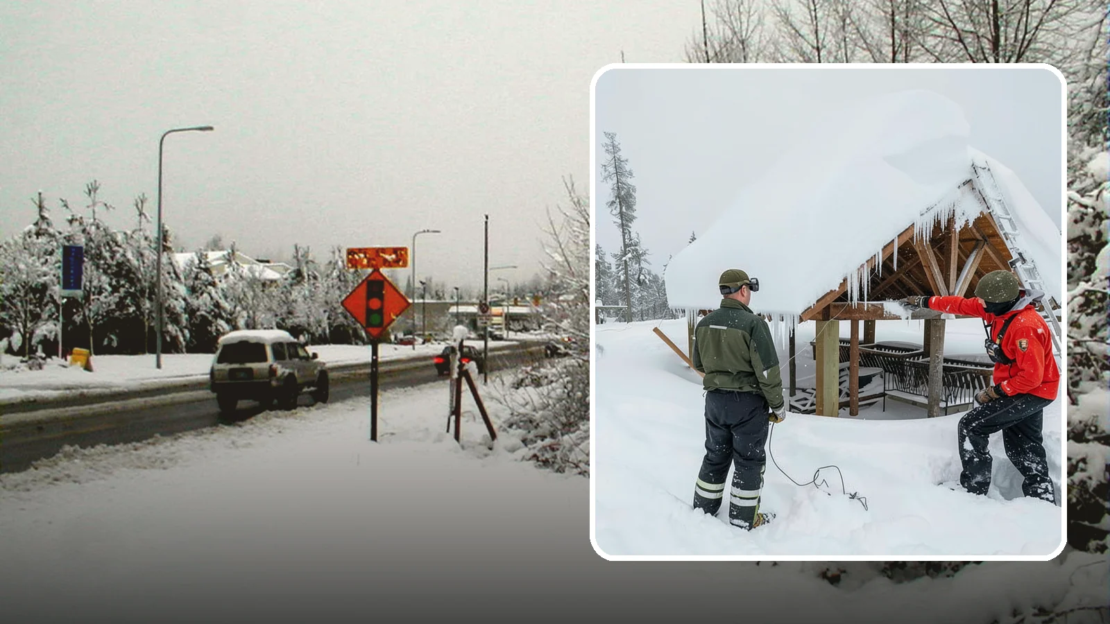 Emergency Roof Snow Removal in Newcastle, King County, WA - We respond urgently to dangerous roof snow loads when a structure is at immediate risk.