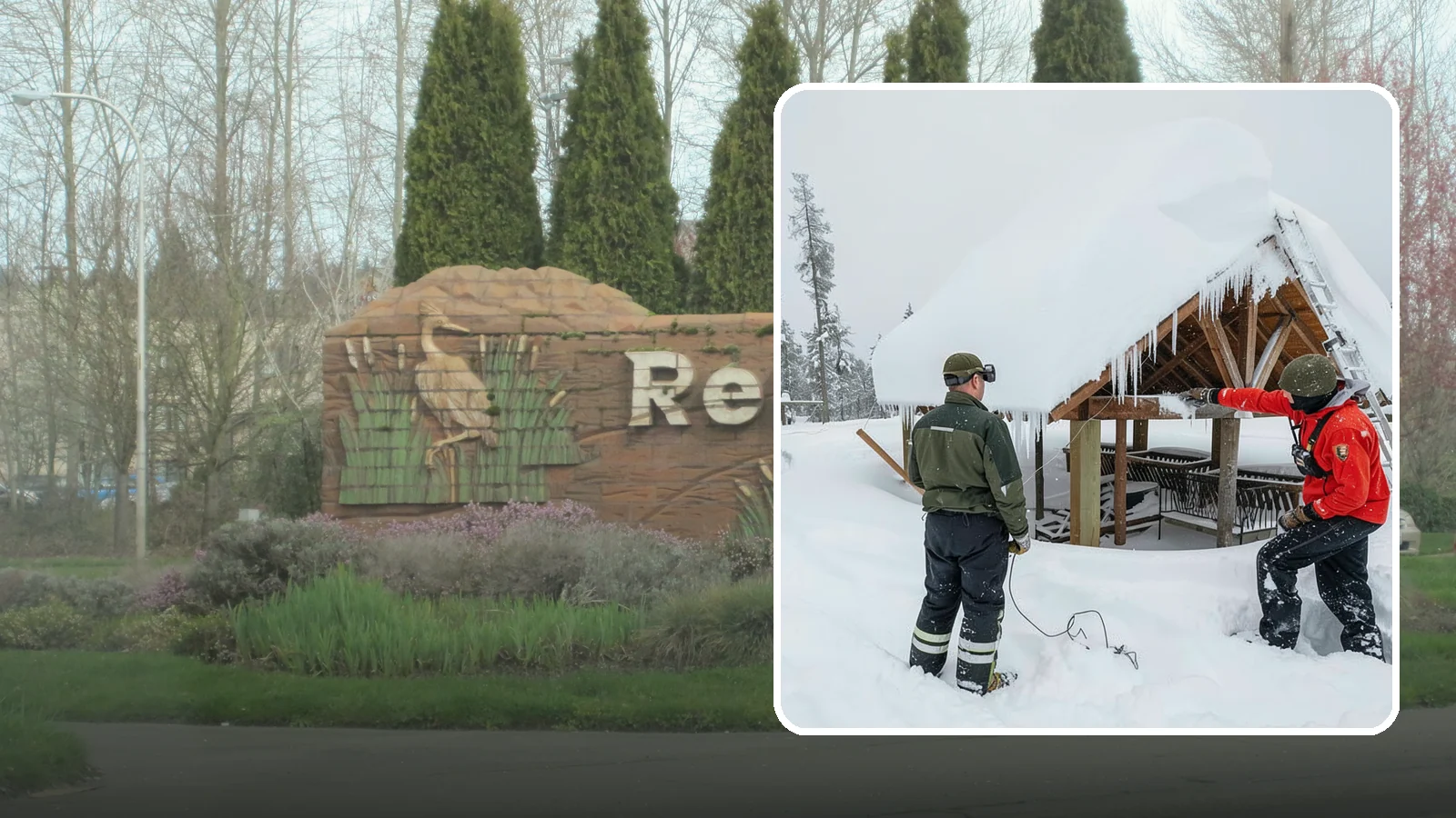 Emergency Roof Snow Removal in Renton, King County, WA - We respond urgently to dangerous roof snow loads when a structure is at immediate risk.
