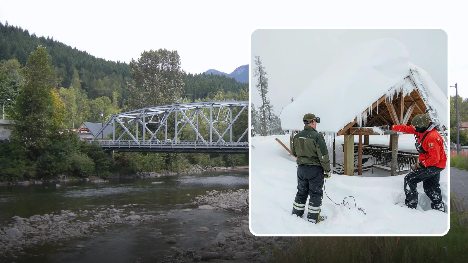 Emergency Roof Snow Removal in Skykomish, King County, WA - We respond urgently to dangerous roof snow loads when a structure is at immediate risk.