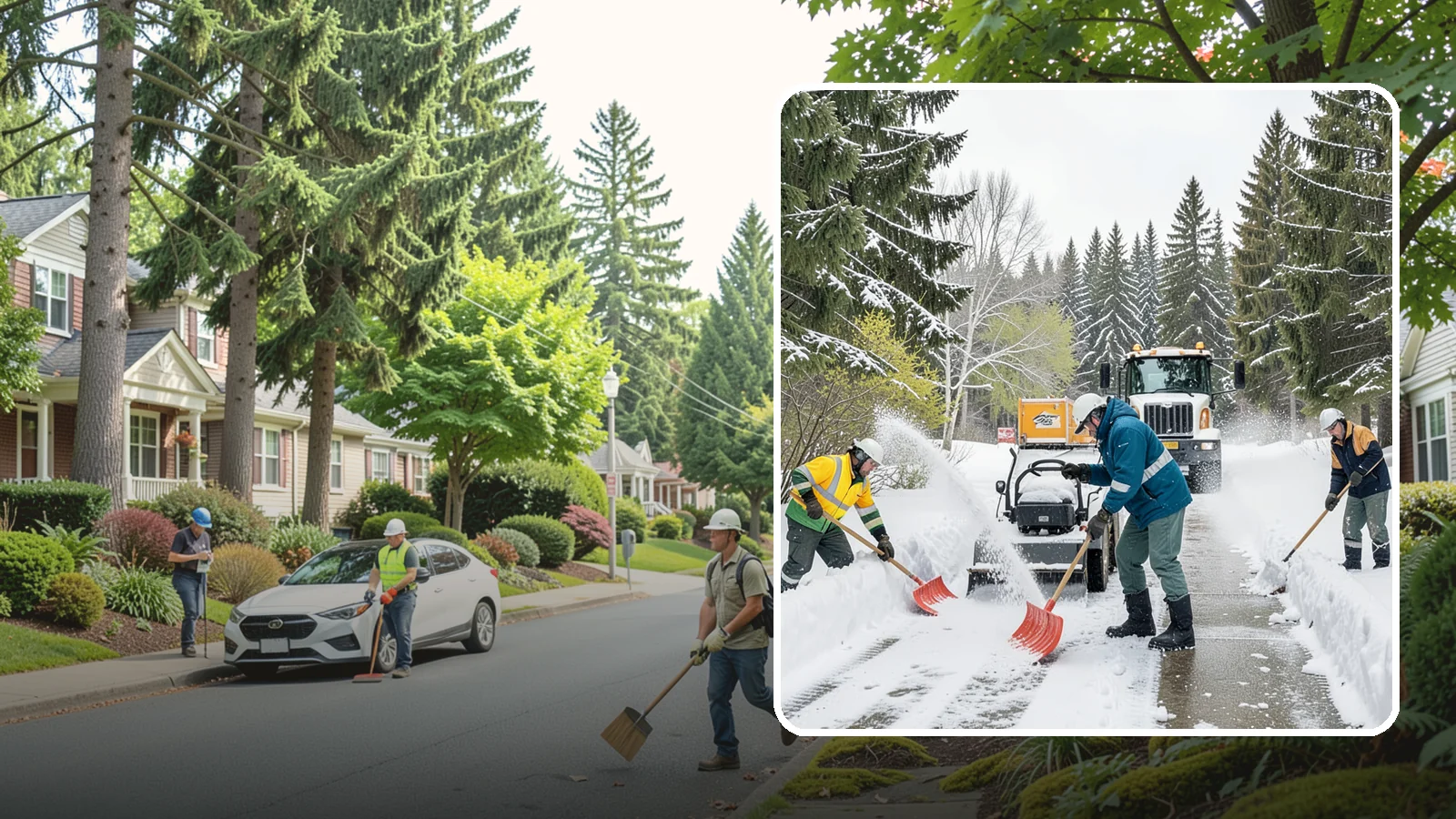 Emergency Shoveling in Beaux Arts Village, King County, WA - We send crews out on demand across Western Washington to hand-clear walkways, entrances, and steps when snow needs to be gone...