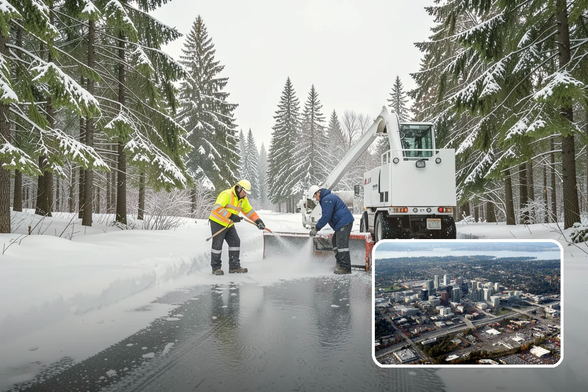 Emergency Shoveling in Bellevue, King County, WA - On-demand crews for areas a plow cannot reach
