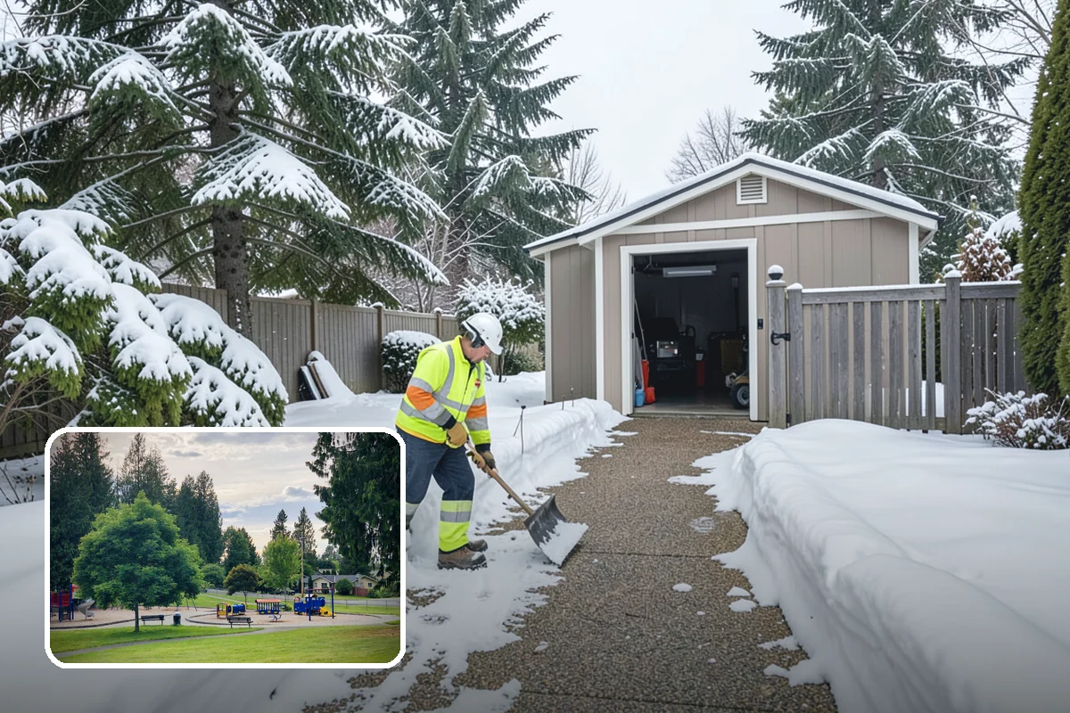 Emergency Shoveling in Bonney Lake, Pierce County, WA - On-demand crews for areas a plow cannot reach