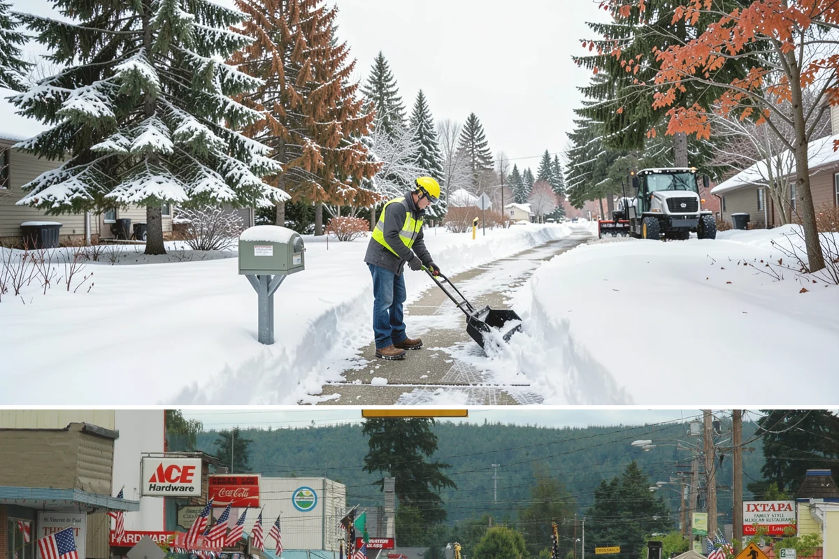 Emergency Shoveling in Carnation, King County, WA - Emergency shoveling is on call all winter, from the first lowland snowfall in late fall through early spring.