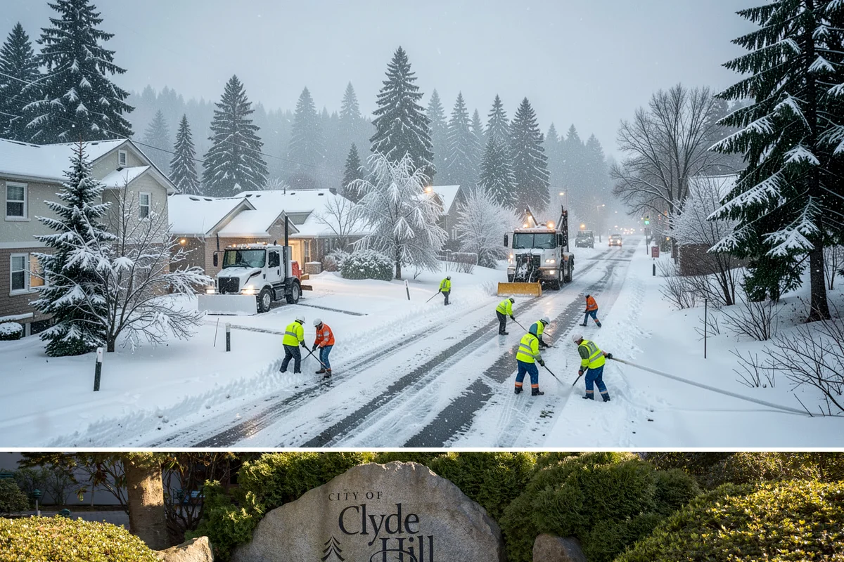 Emergency Shoveling in Clyde Hill, King County, WA - Emergency shoveling is on call all winter, from the first lowland snowfall in late fall through early spring.