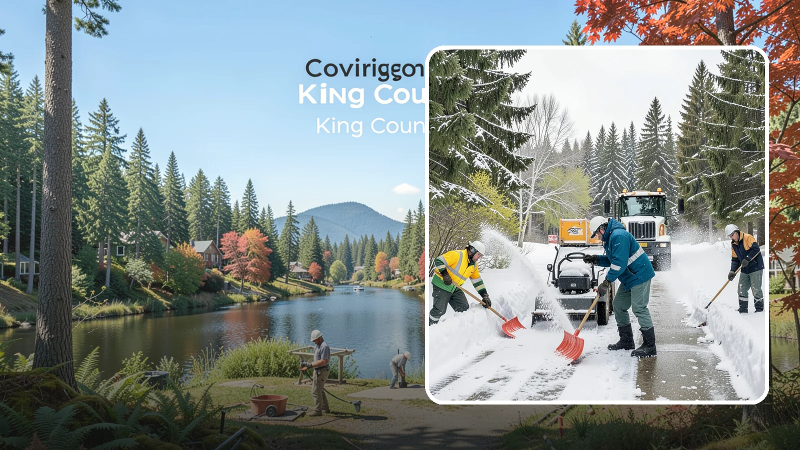 Emergency Shoveling in Covington, King County, WA - We send crews out on demand across Western Washington to hand-clear walkways, entrances, and steps when snow needs to be gone...
