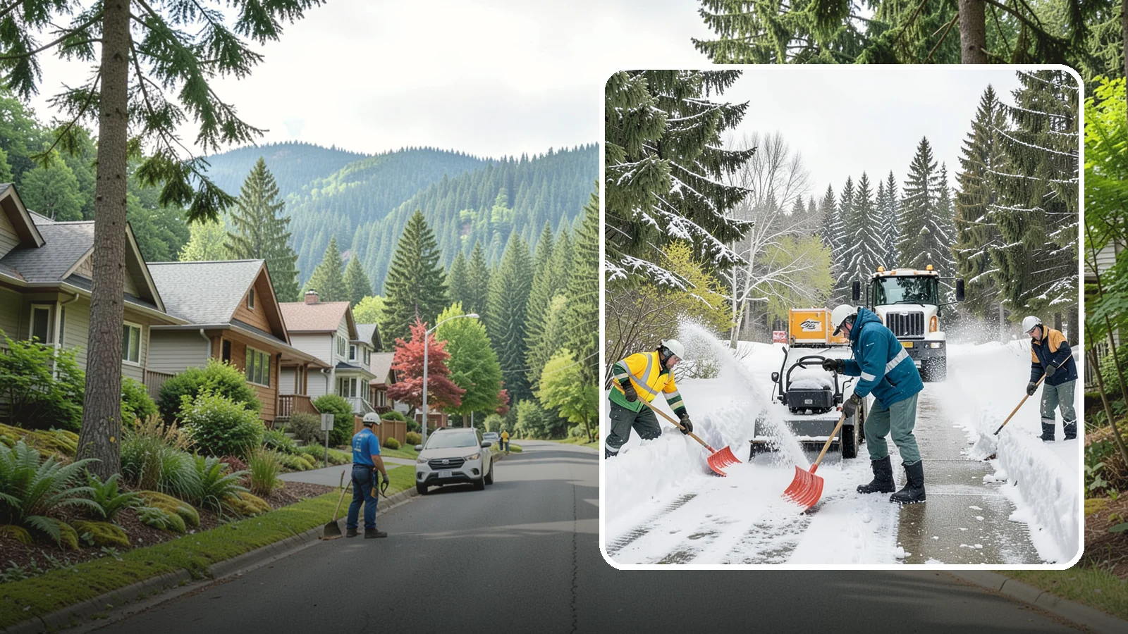 Emergency Shoveling in Darrington, Snohomish County, WA - We send crews out on demand across Western Washington to hand-clear walkways, entrances, and steps when snow needs to be gone...