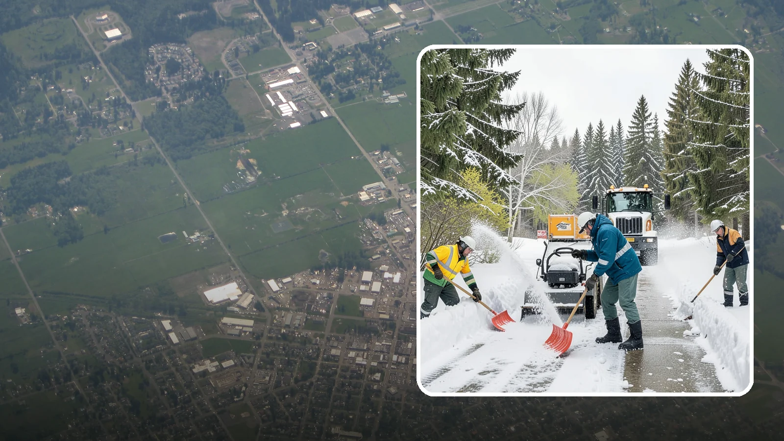 Emergency Shoveling in Enumclaw, King County, WA - We send crews out on demand across Western Washington to hand-clear walkways, entrances, and steps when snow needs to be gone...