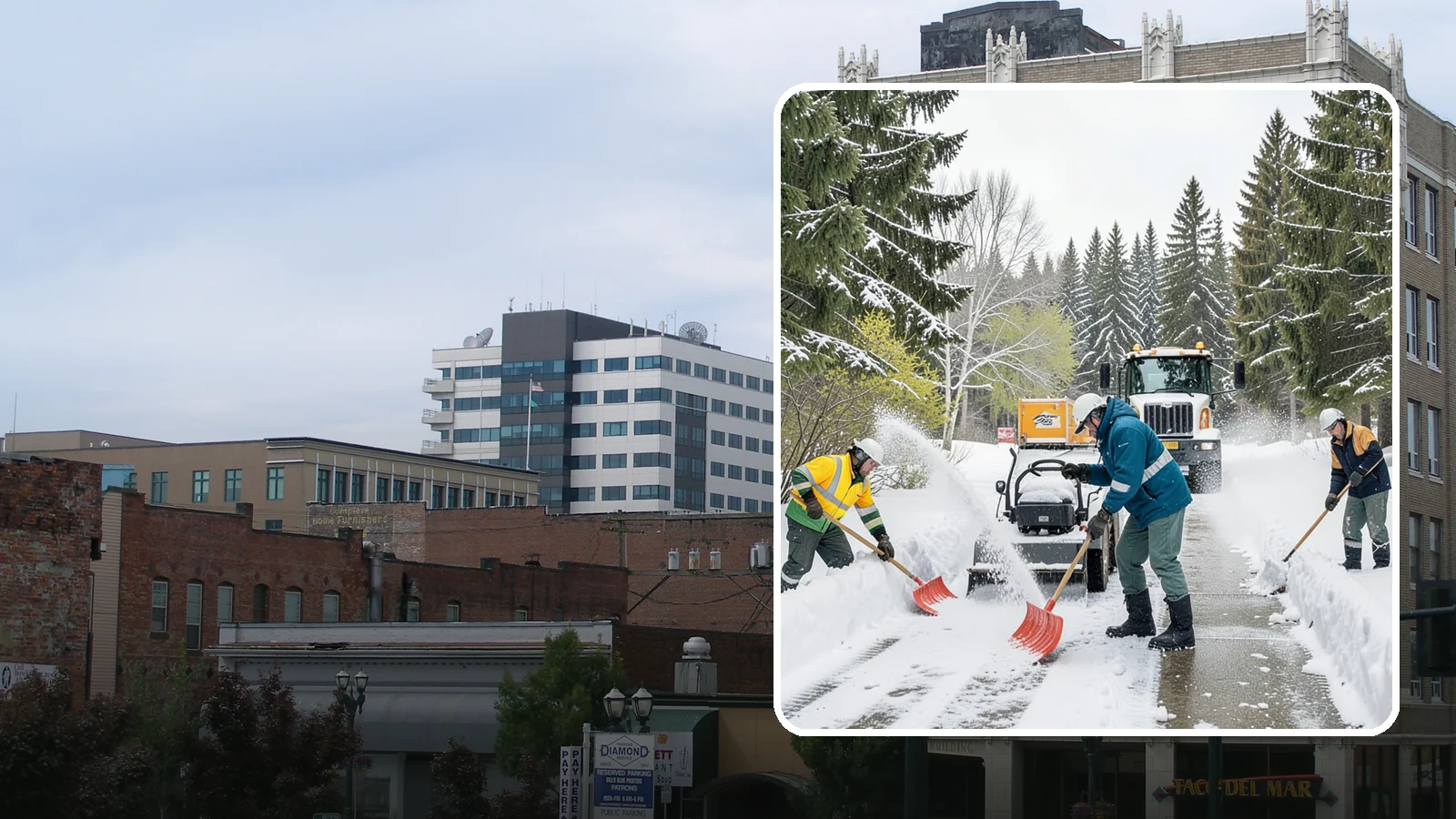Emergency Shoveling in Everett, Snohomish County, WA - We send crews out on demand across Western Washington to hand-clear walkways, entrances, and steps when snow needs to be gone...