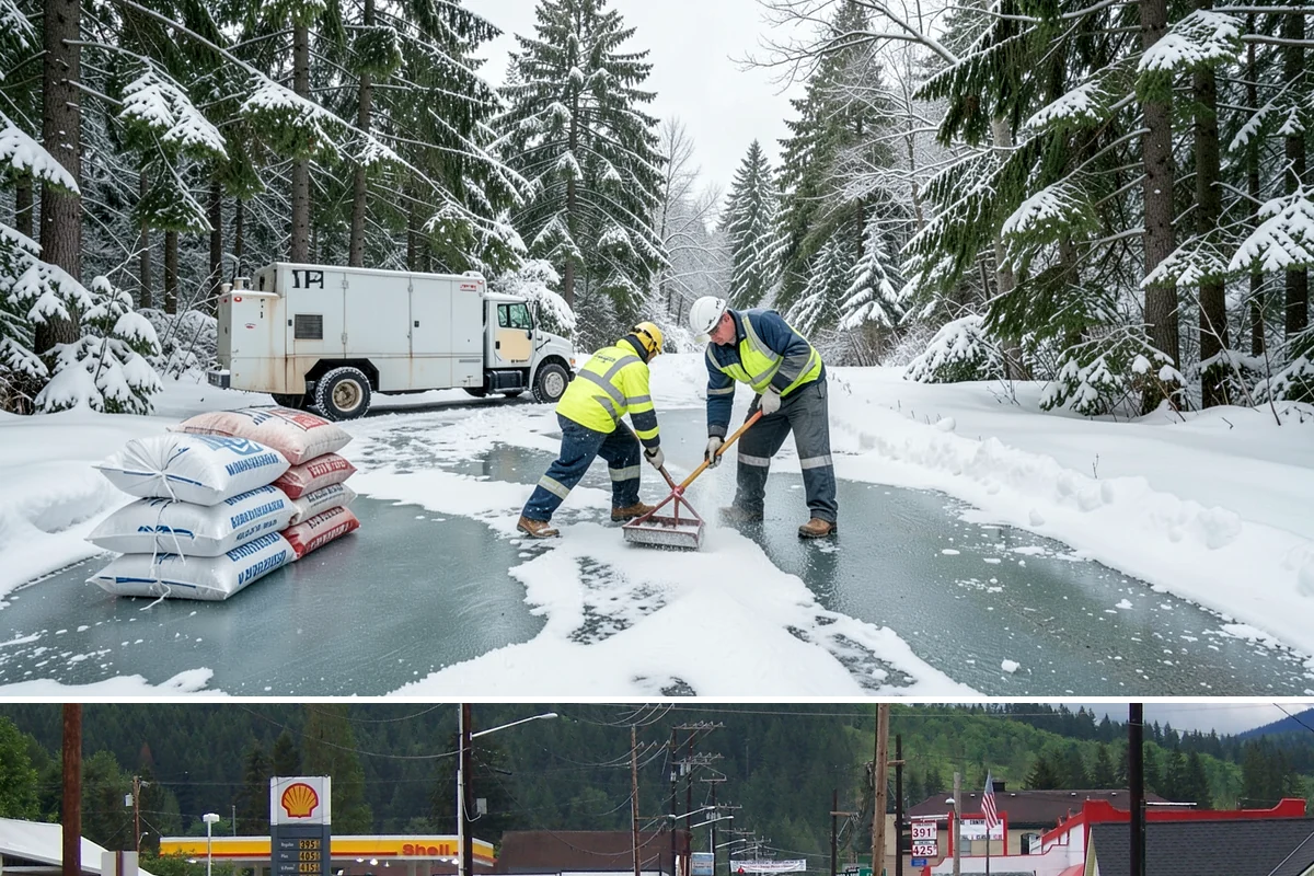 Emergency Shoveling in Granite Falls, Snohomish County, WA - Emergency shoveling is on call all winter, from the first lowland snowfall in late fall through early spring.