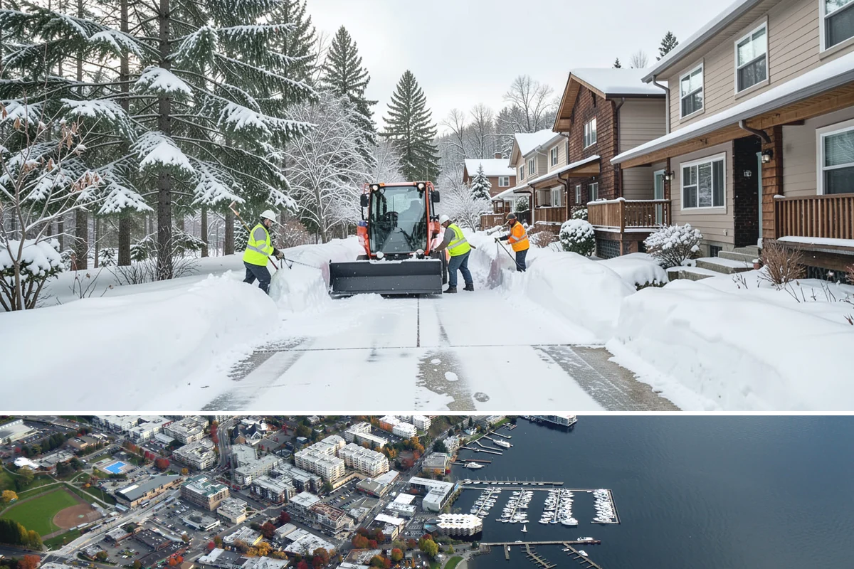 Emergency Shoveling in Kirkland, King County, WA - Emergency shoveling is on call all winter, from the first lowland snowfall in late fall through early spring.