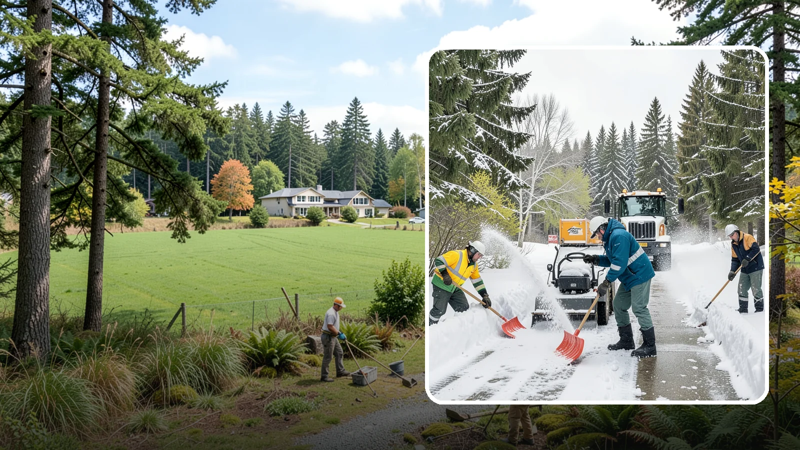 Emergency Shoveling in Lyman, Skagit County, WA - We send crews out on demand across Western Washington to hand-clear walkways, entrances, and steps when snow needs to be gone...
