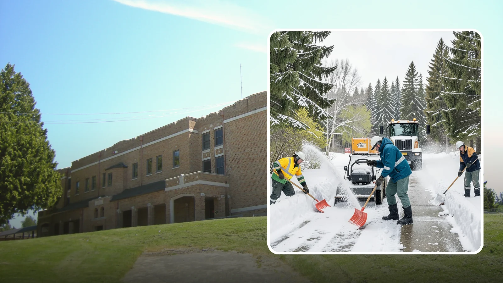 Emergency Shoveling in Maple Valley, King County, WA - We send crews out on demand across Western Washington to hand-clear walkways, entrances, and steps when snow needs to be gone...