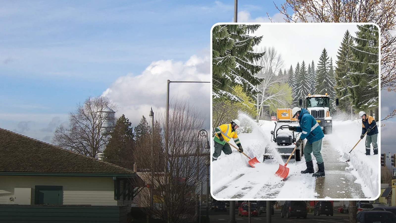Emergency Shoveling in Marysville, Snohomish County, WA - We send crews out on demand across Western Washington to hand-clear walkways, entrances, and steps when snow needs to be gone...