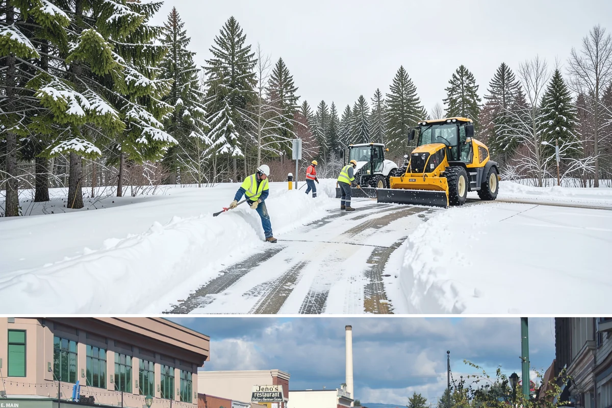 Emergency Shoveling in Monroe, Snohomish County, WA - Emergency shoveling is on call all winter, from the first lowland snowfall in late fall through early spring.