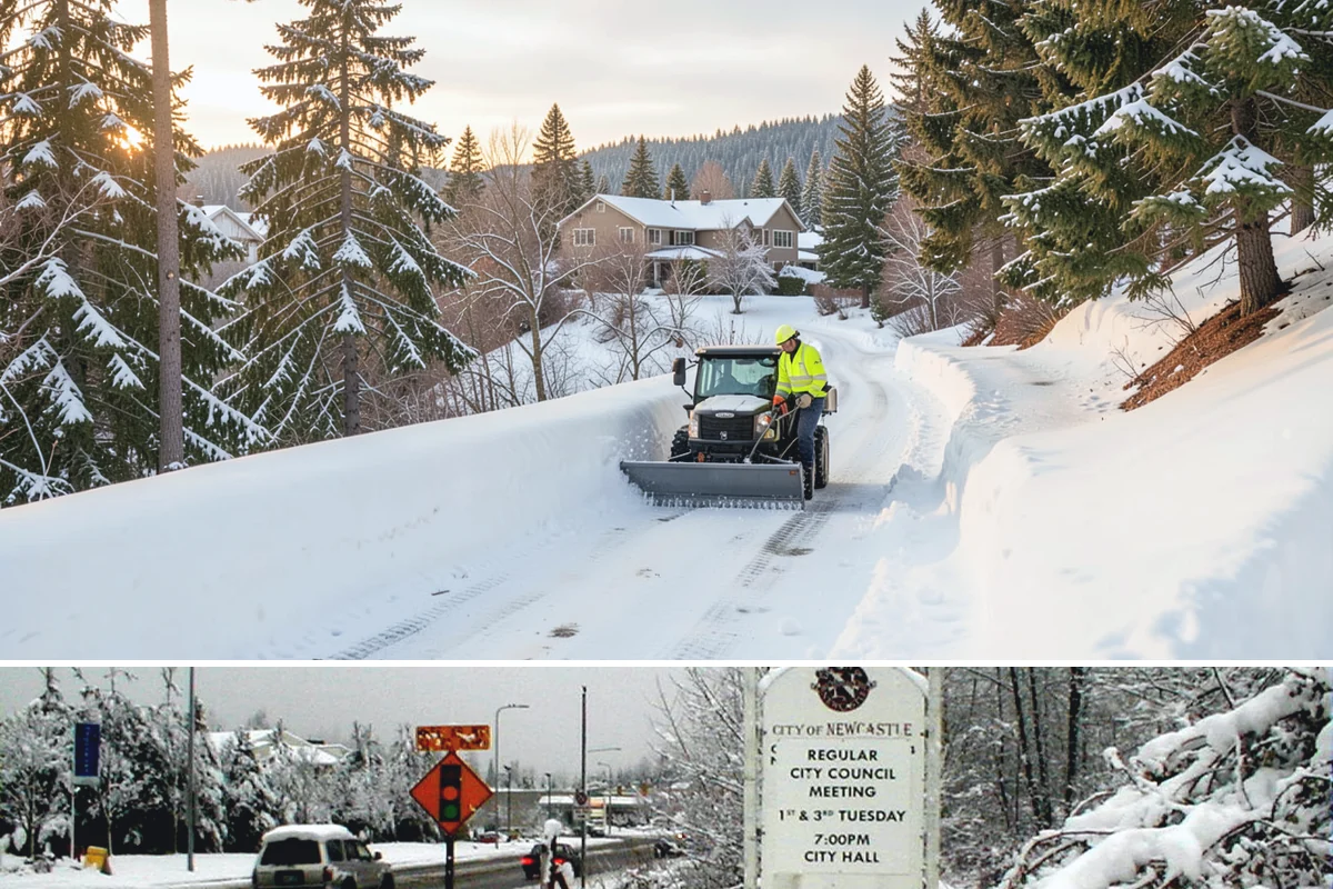 Emergency Shoveling in Newcastle, King County, WA - Emergency shoveling is on call all winter, from the first lowland snowfall in late fall through early spring.