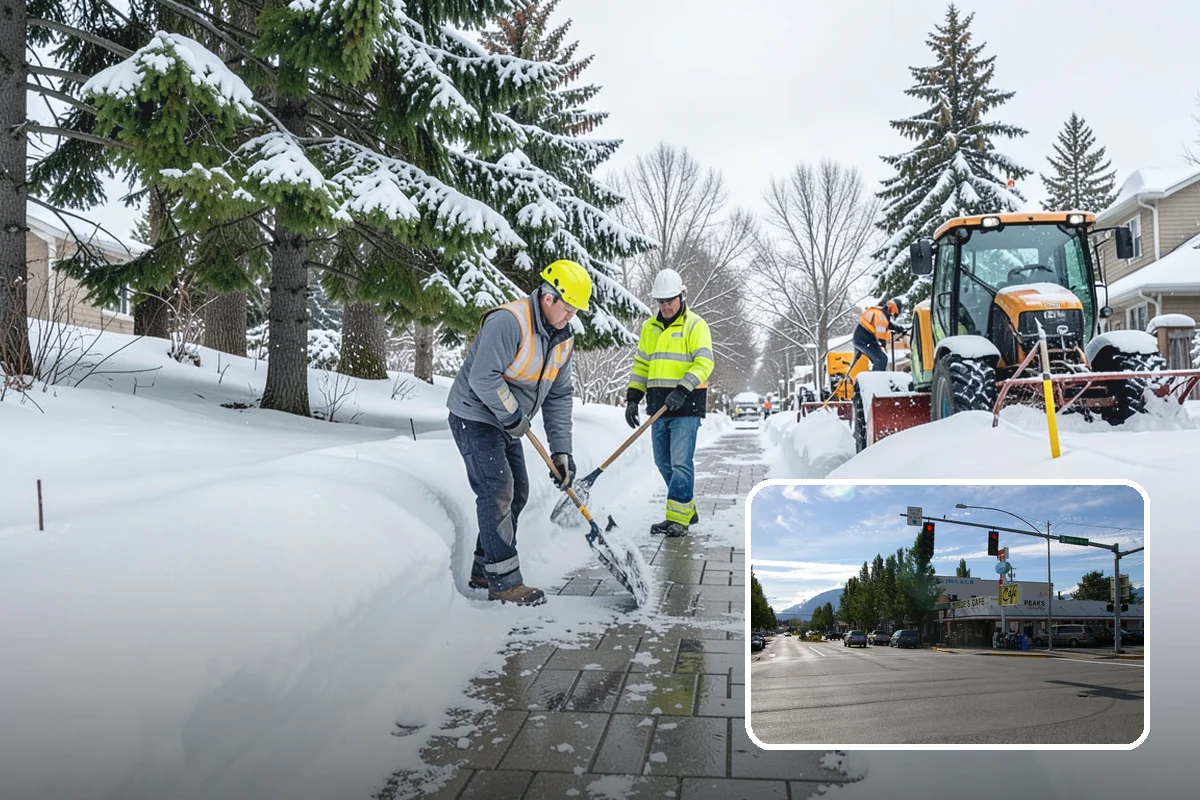 Emergency Shoveling in North Bend, King County, WA - On-demand crews for areas a plow cannot reach