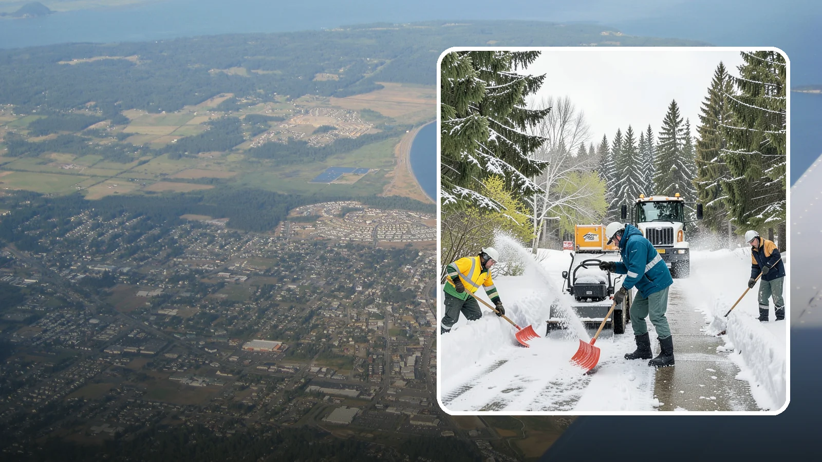 Emergency Shoveling in Oak Harbor, Island County, WA - We send crews out on demand across Western Washington to hand-clear walkways, entrances, and steps when snow needs to be gone...